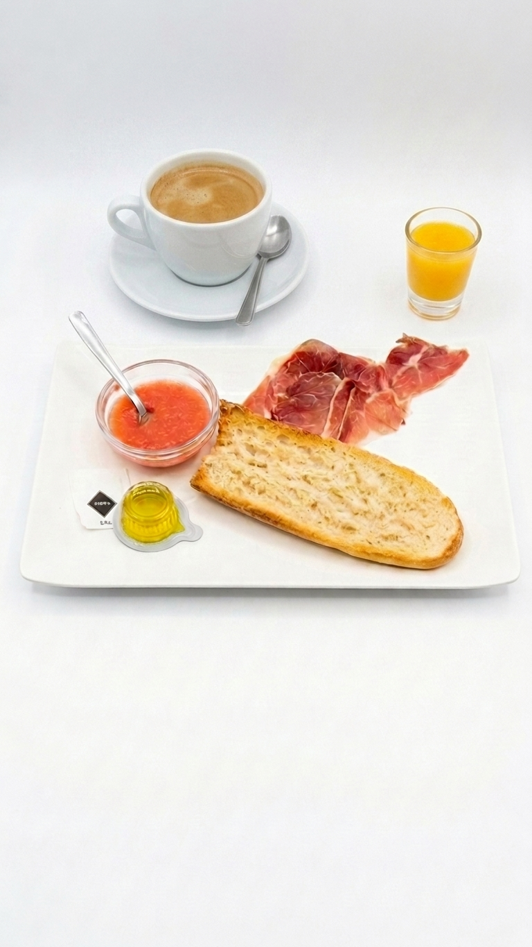 Tostada de tomate y jamón serrano